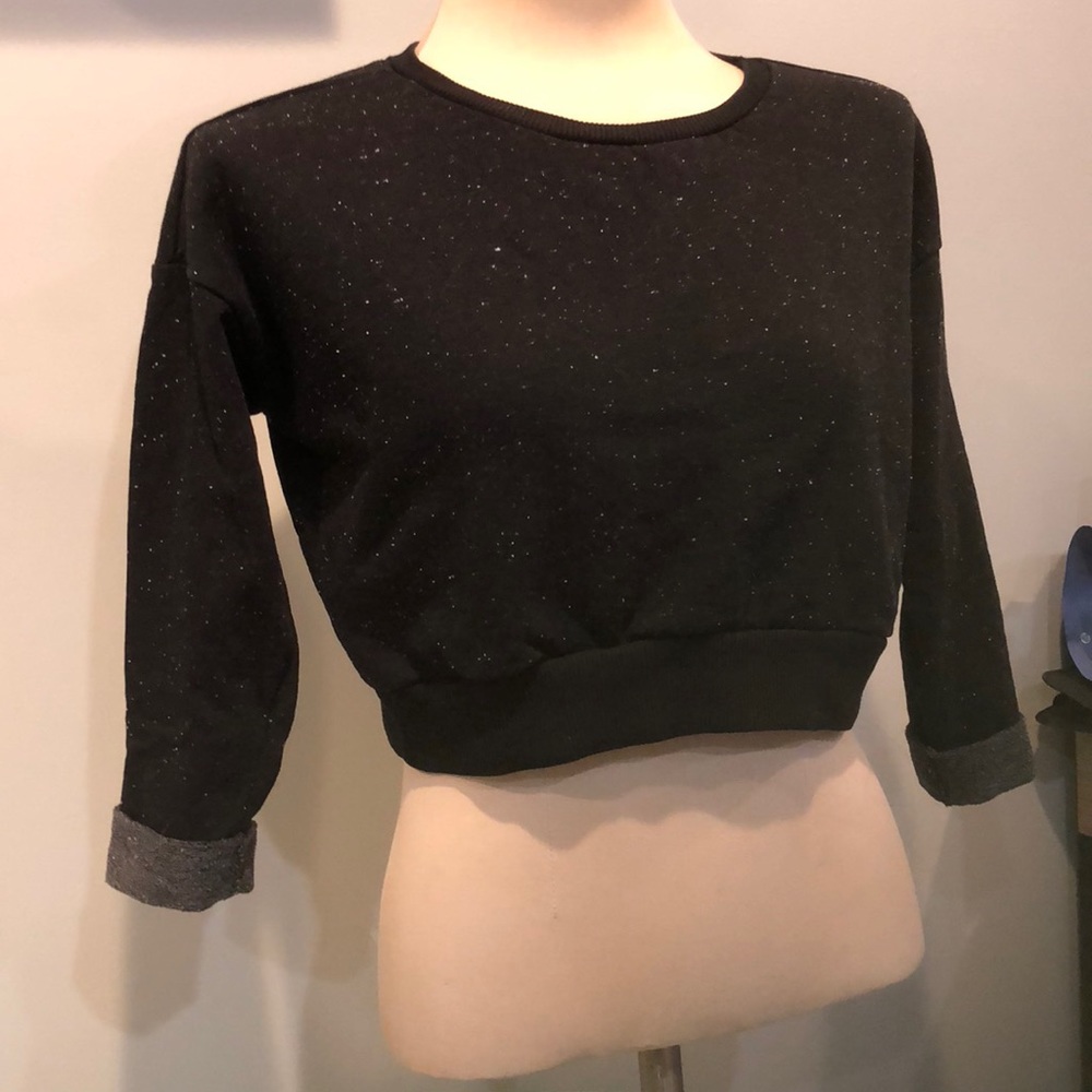 Zara Quarter Sleeve Crop Sweater